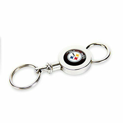 Rico NFL Officially Licensed Pittsburgh Steelers Quick Release Valet Keychain
