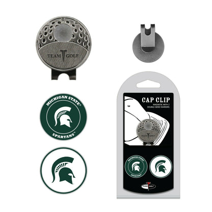 TG NCAA Michigan State Spartans Golf Cap Clip 2 Magnetic Ball Markers
