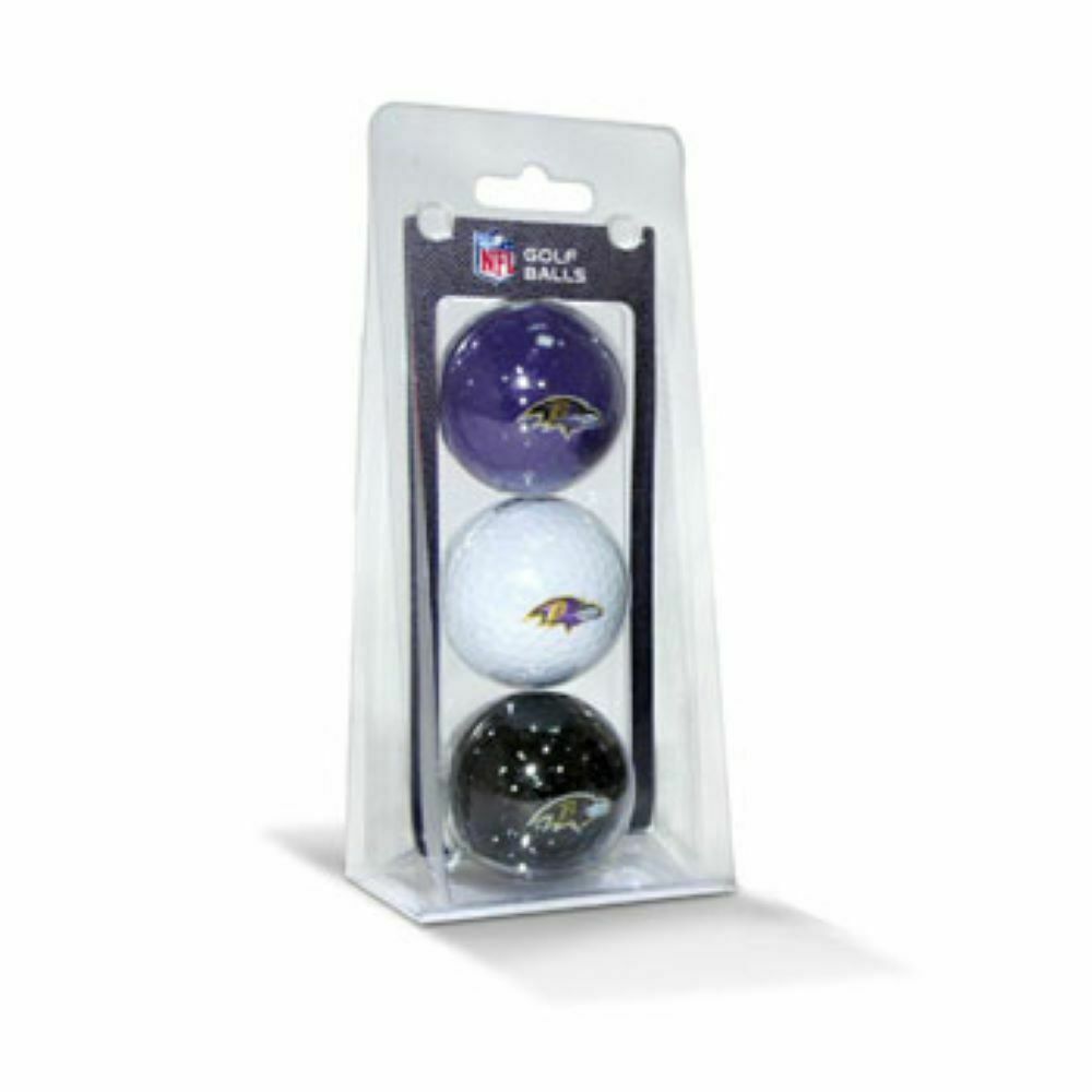 Team Golf NFL Baltimore Ravens Regulation Golf Balls 3-Pack