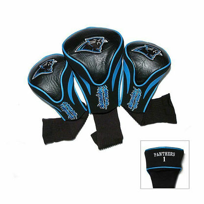 Team Golf NFL Carolina Panthers Contour Golf Club Headcovers 3-Pack