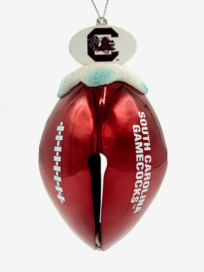 Topperscot NCAA South Carolina Gamecocks Snow on Football Bell Ornament