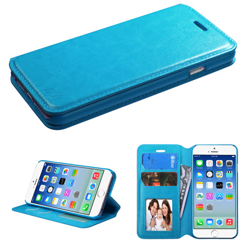 Asmyna MyJacket Flip Leather Wallet Case For Apple iPhone 6/6s (4.7") - Blue