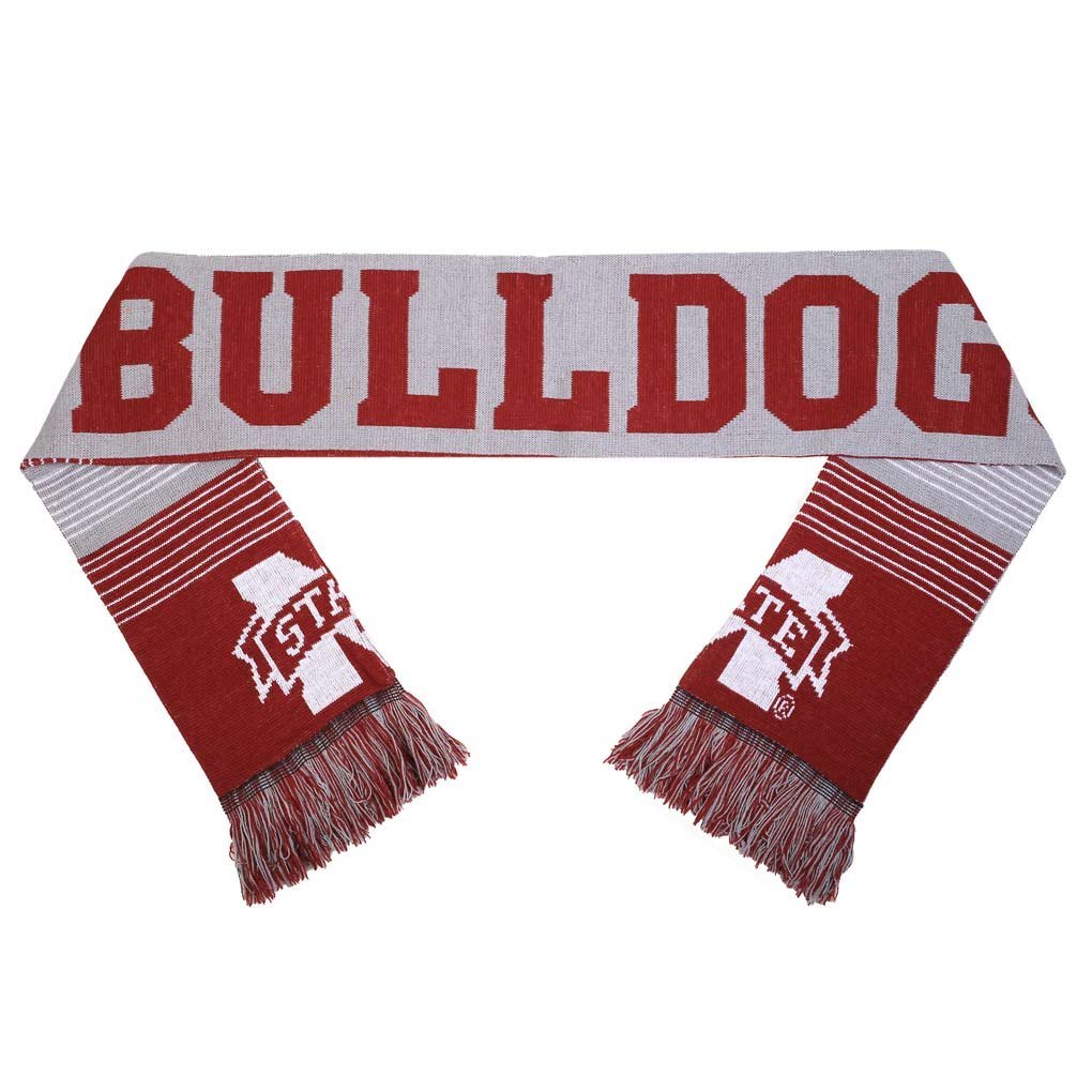 FOCO NCAA Mississippi State Bulldogs Reversible Split Logo Scarf 66"