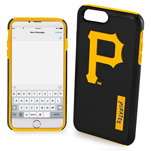FOCO MLB Pittsburgh Pirates Dual Hybrid Case for iPhone 8 +, 7 +, 6 +, 6s + (5.5")