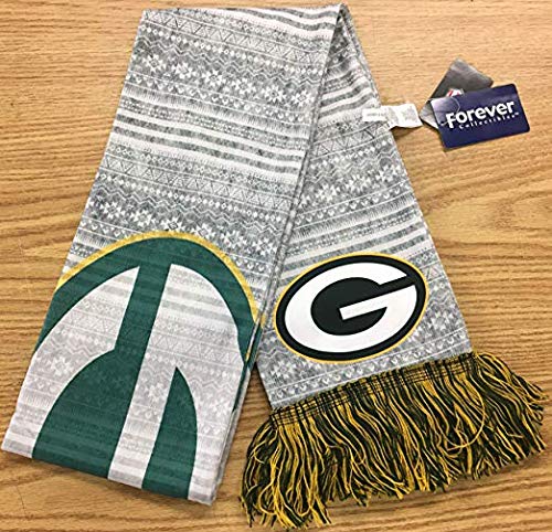 FOCO NFL Licensed Green Bay Packers Watermark Printed Scarf