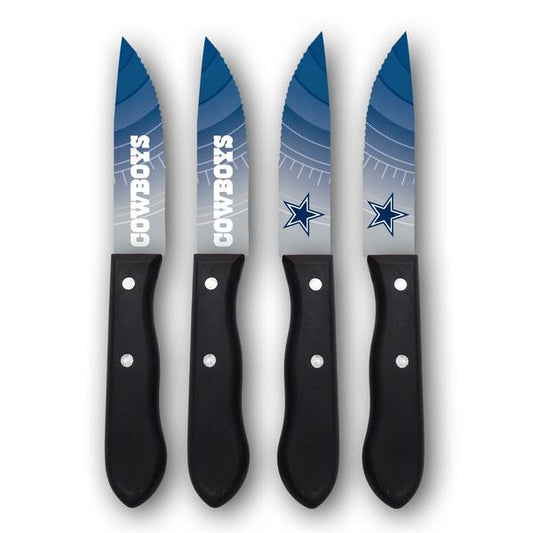 Sports Vault NFL Licensed Dallas Cowboys Logo Steak Knives Set of Four