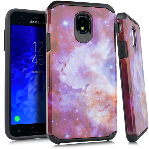 Emax Astronoot Stardust Hybrid Case For Samsung Galaxy J7 (2018), J737 Purple
