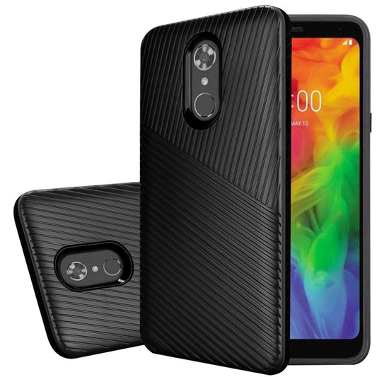 GSA TEXTURED Embossed Hybrid LG Q7 Plus (2018) & LG Q7 Black