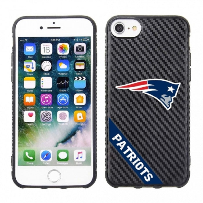 PBG NFL New England Patriots Black Carbon for iPhone SE (2020-22), 8, 7, 6S (4.7")