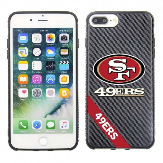 PBG NFL San Francisco 49ers Carbon Fiber for iPhone 8 Plus, 7 Plus & 6S Plus (5.5")