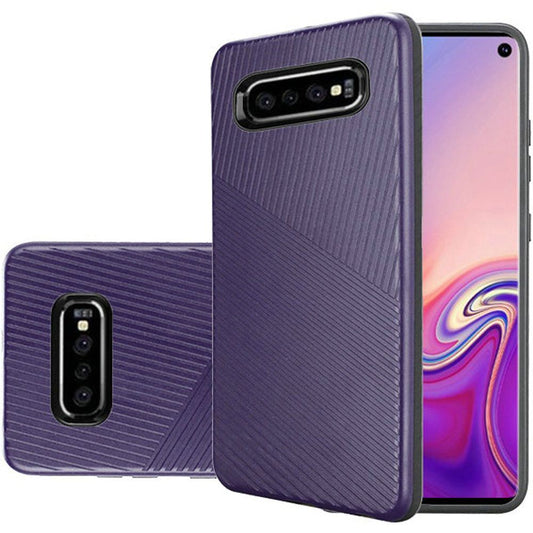 GSA Textured Embossed Lines for Samsung Galaxy S10 (6.1") - Purple