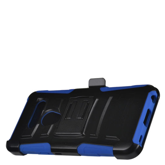 EagleCell Car Armor Holster Case w/Kickstand for LG G8 ThinQ - Black/Blue