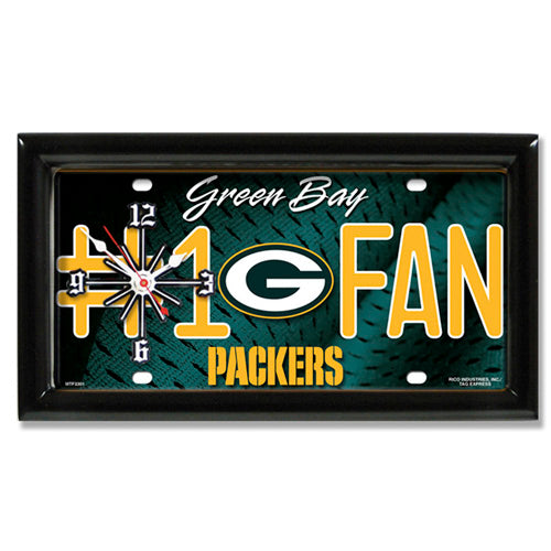 GTI NFL Green Bay Packers #1 Fan Wall or Desk Clock for Home or Office