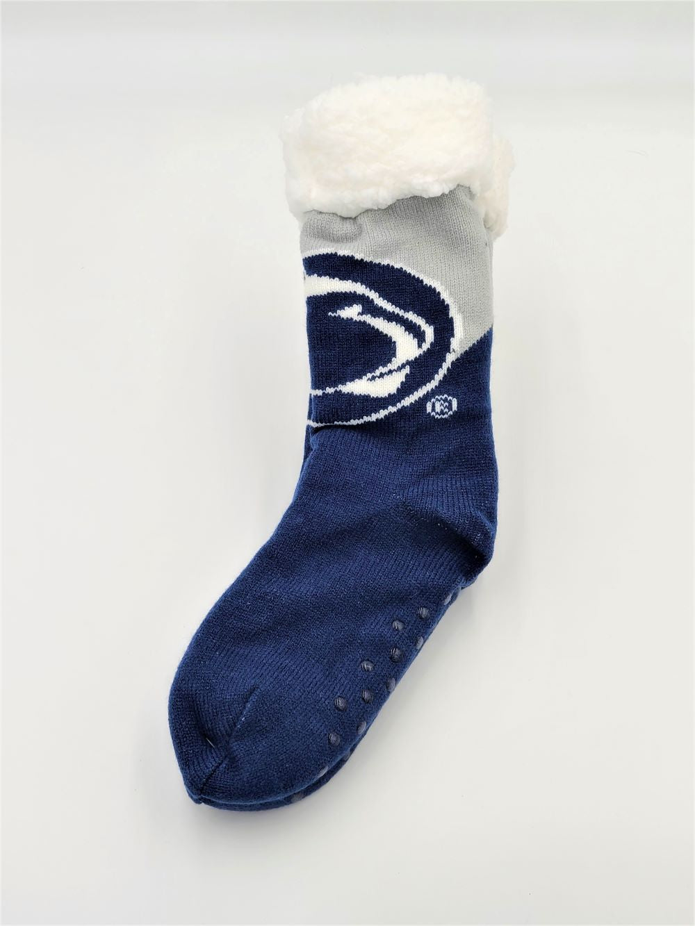 FOCO NCAA Licensed Penn State Nittany Lions Color Block Footy Slippers
